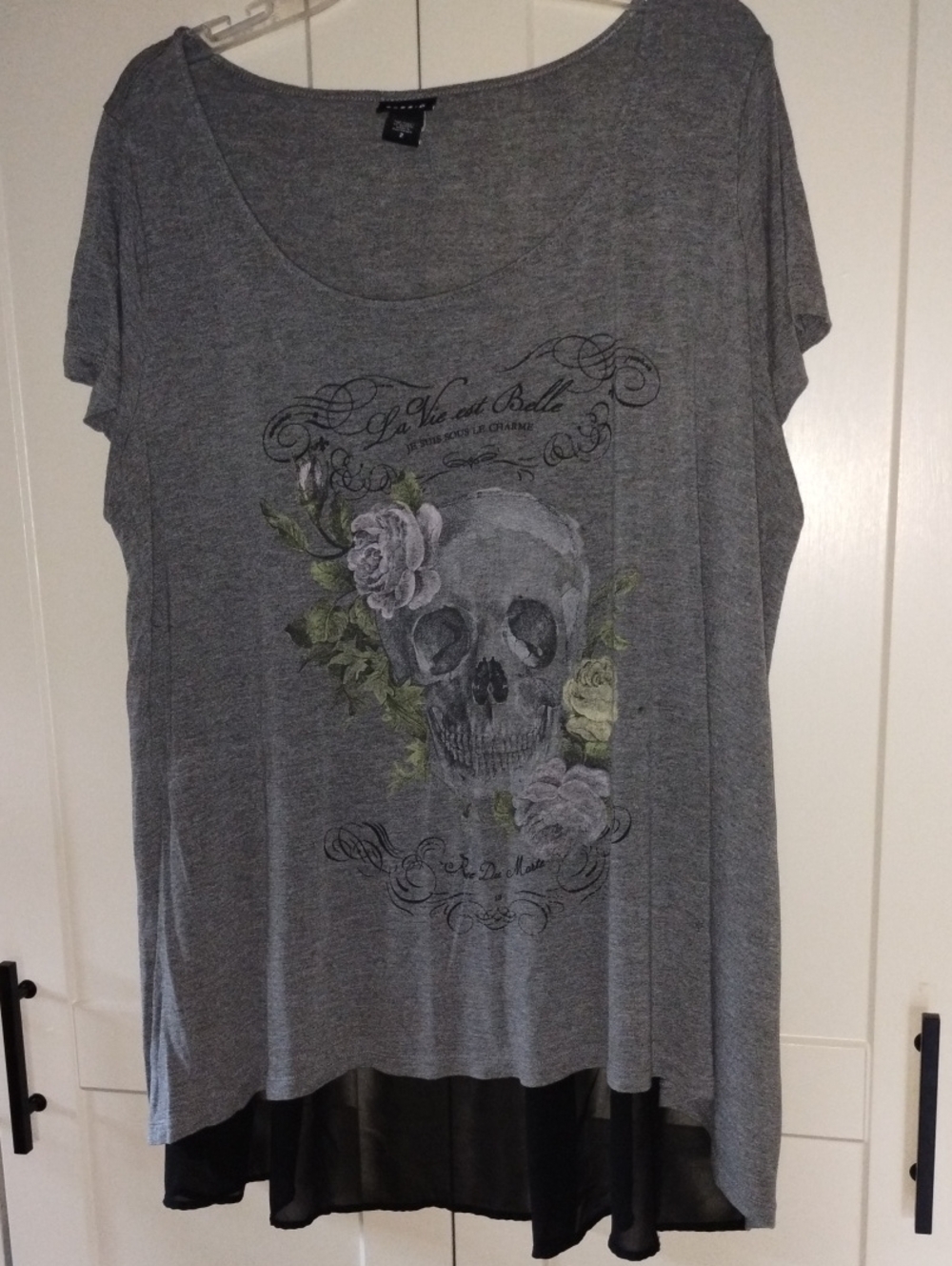 torrid Gray Knit Top with Black Label